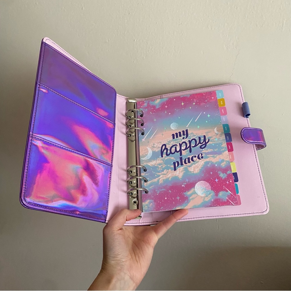 Small Iridescent Purple Binder with Removable Monthly Tabs - Picture 5 of 6
